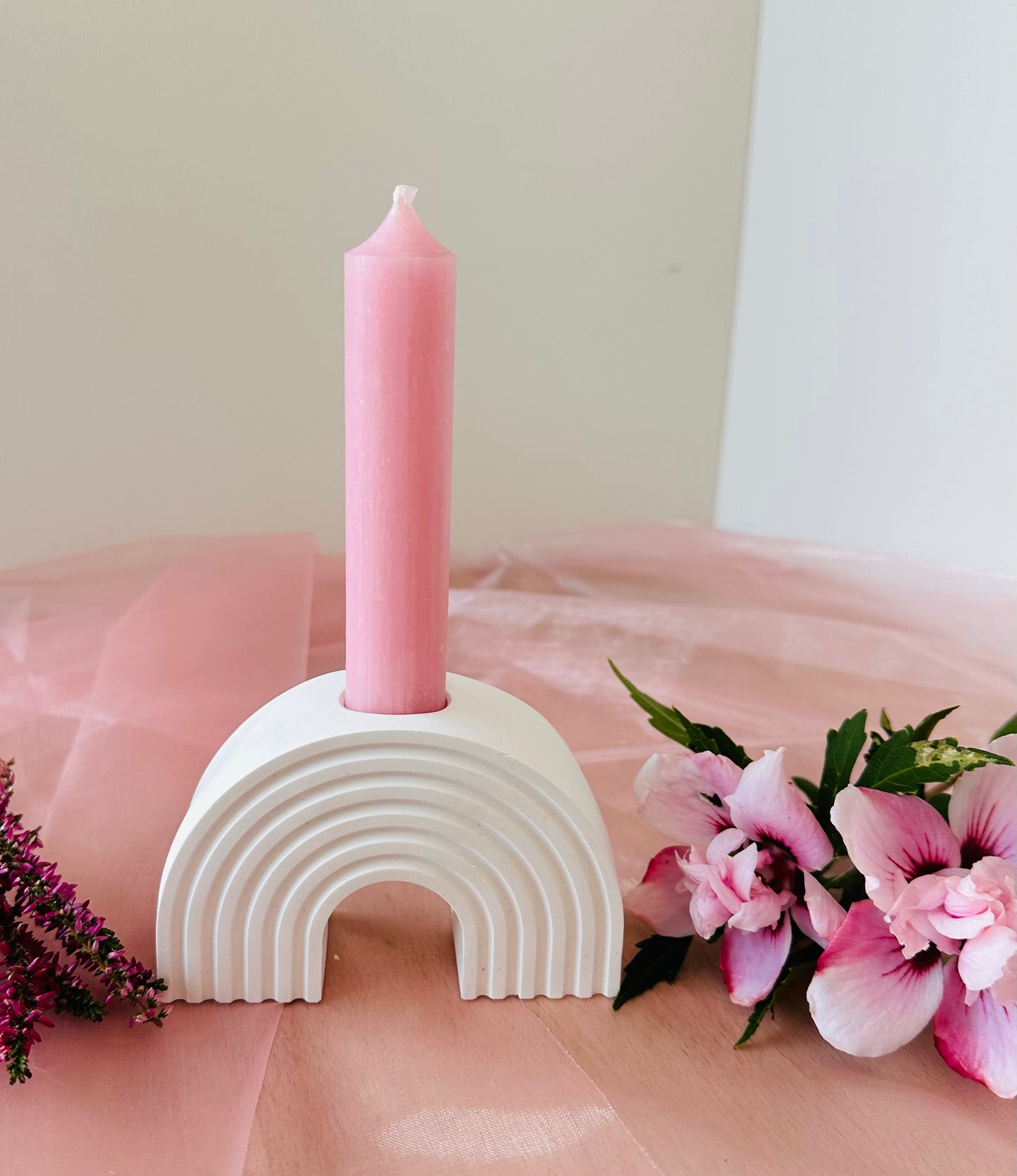 Kerzenhalter/ Kerzenständer Regenbogen für Stabkerzen
