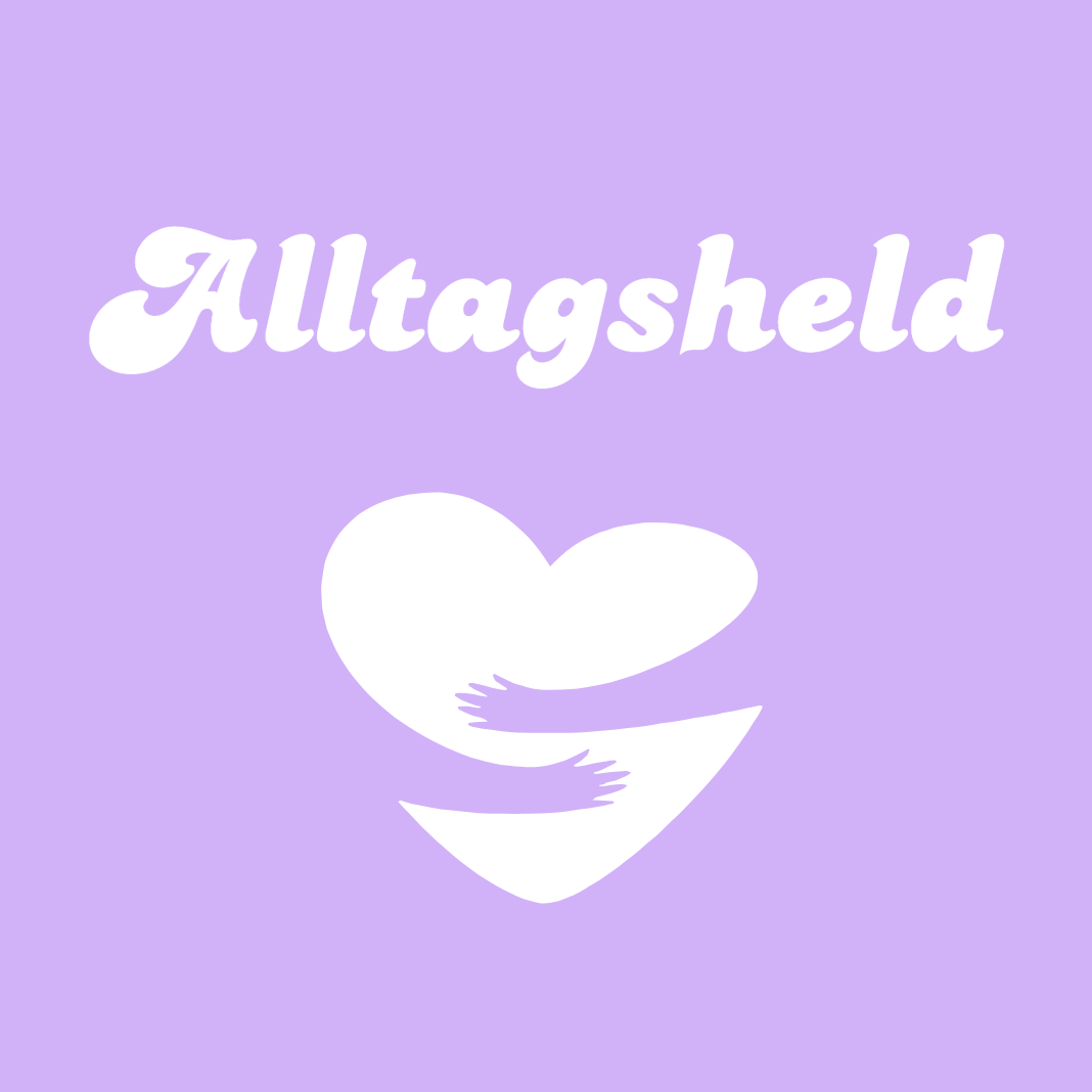 Tasche/ Tote Bag/ Stoffbeutel aus Baumwolle pastell mit Spruch: Alltagsheld