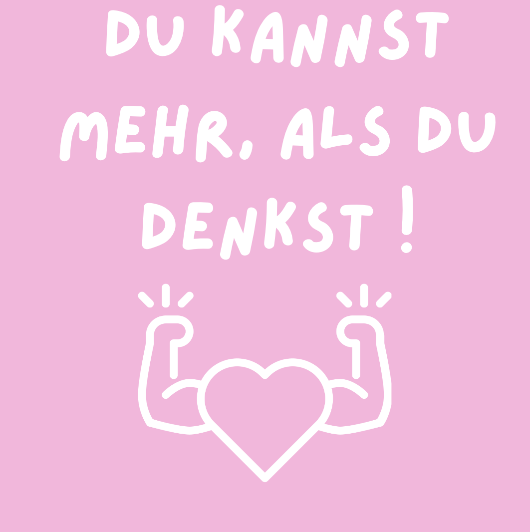Tasche/ Tote Bag/ Stoffbeutel aus Baumwolle pastell mit Spruch: Du kannst mehr, als du denkst!
