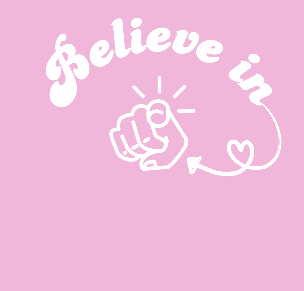 Tasche/ Tote Bag/ Stoffbeutel aus Baumwolle pastell mit Spruch: believe in yourself
