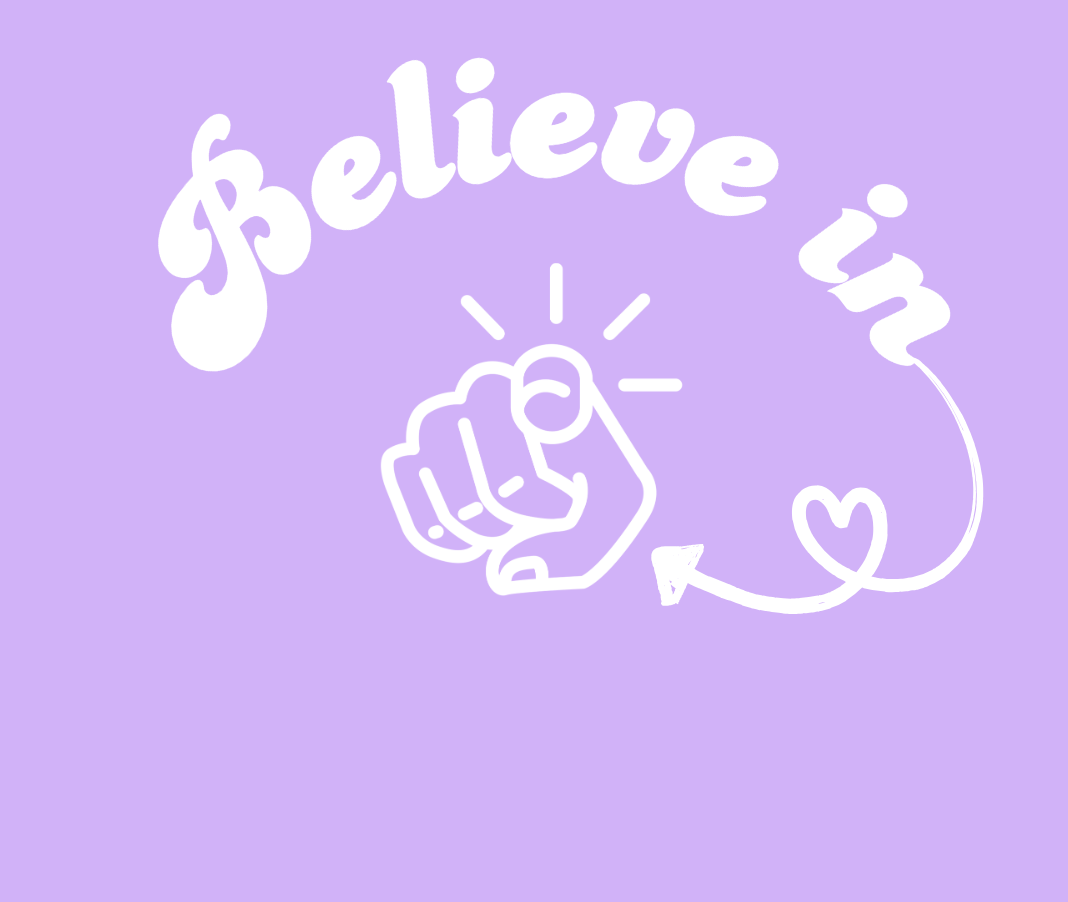 Tasche/ Tote Bag/ Stoffbeutel aus Baumwolle pastell mit Spruch: believe in yourself