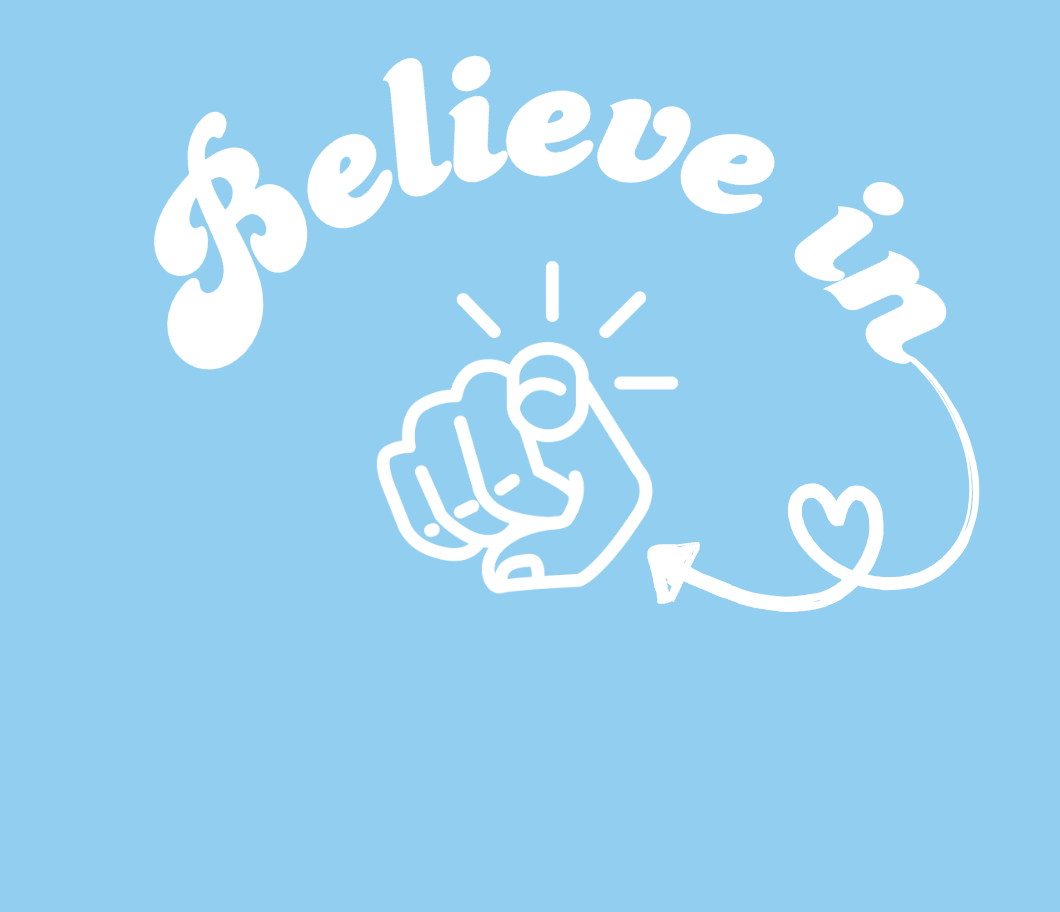 Tasche/ Tote Bag/ Stoffbeutel aus Baumwolle pastell mit Spruch: believe in yourself