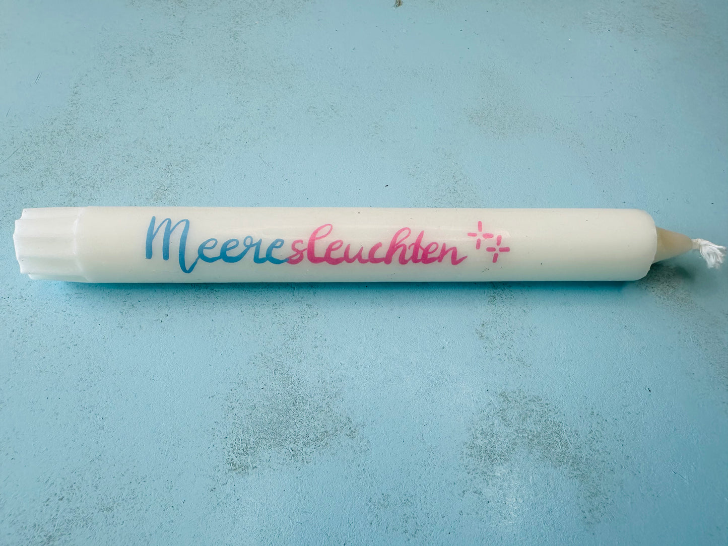 Kerze mit Spruch Meeresleuchten