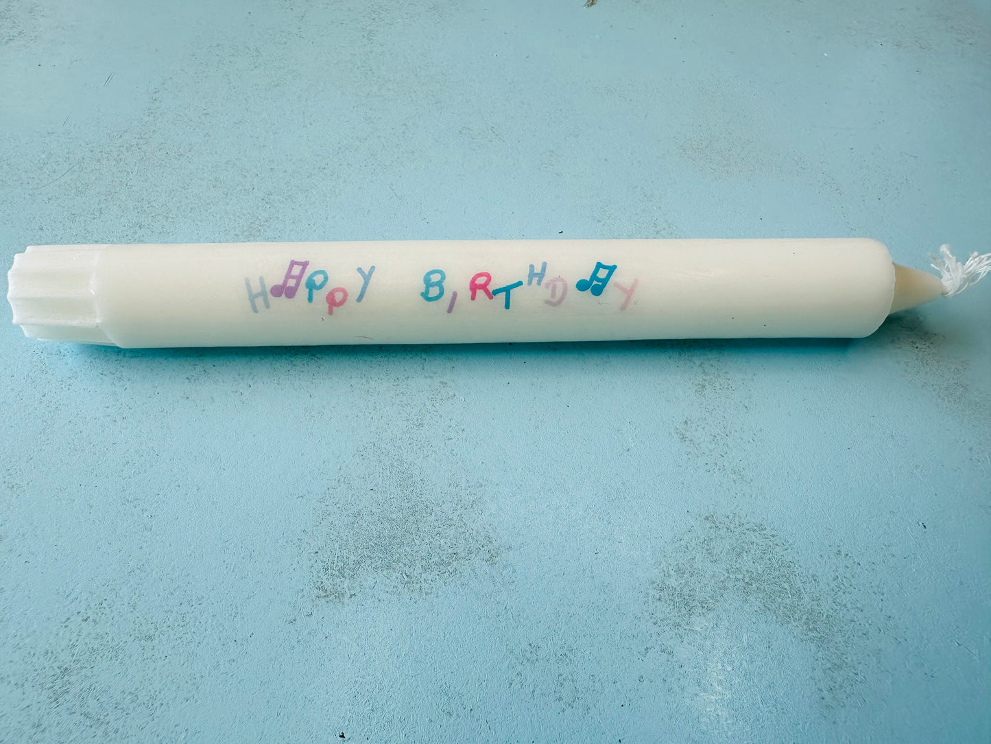 Kerze mit Spruch Happy Birthday Geburtstagskerze