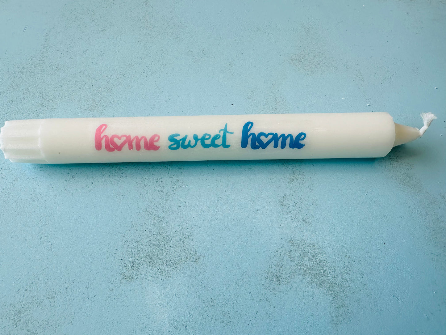 Kerze mit Spruch home sweet home