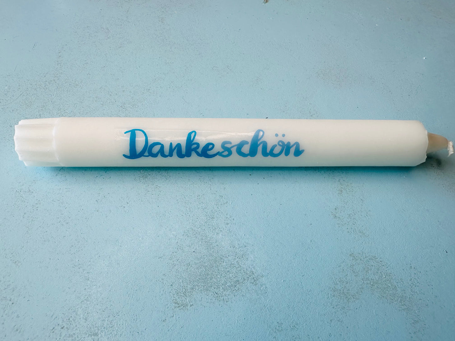 Kerze mit Spruch Dankeschön