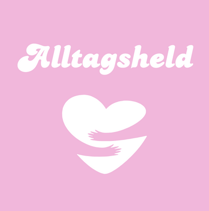 Tasche/ Tote Bag/ Stoffbeutel aus Baumwolle pastell mit Spruch: Alltagsheld