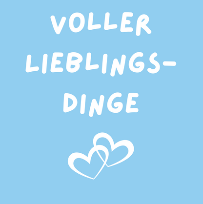Tasche/ Tote Bag/ Stoffbeutel aus Baumwolle pastell mit Spruch: voller Lieblingsdinge