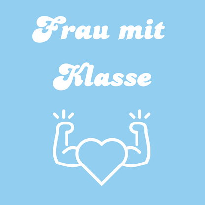 Tasche/ Tote Bag/ Stoffbeutel aus Baumwolle pastell mit Spruch für Lehrerinnen: Frau mit Klasse