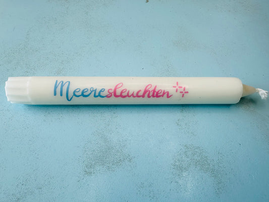Kerze mit Spruch Meeresleuchten