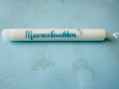 Kerze mit Spruch Meeresleuchten