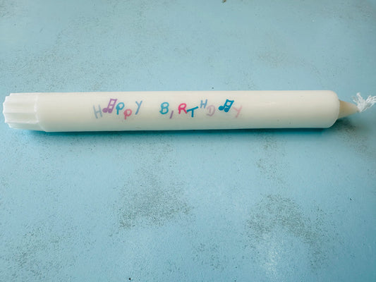Kerze mit Spruch Happy Birthday Geburtstagskerze