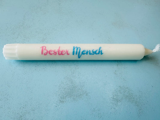 Kerze mit Spruch Bester Mensch