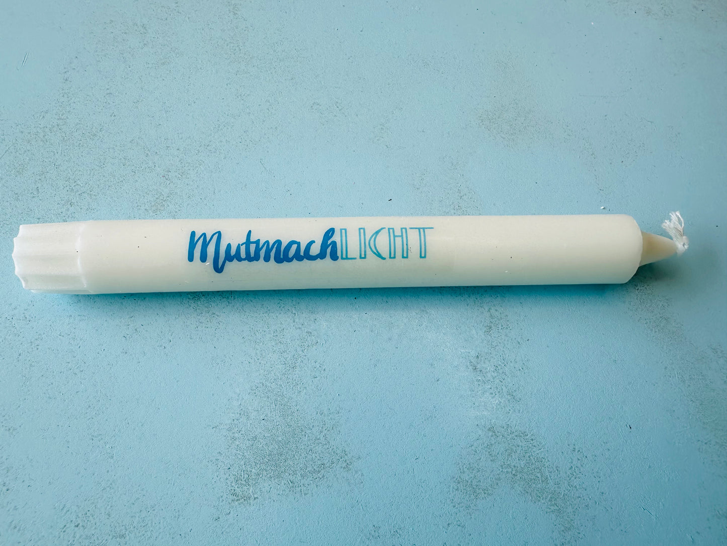Kerze mit Spruch Mutmachlicht