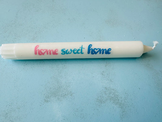 Kerze mit Spruch home sweet home