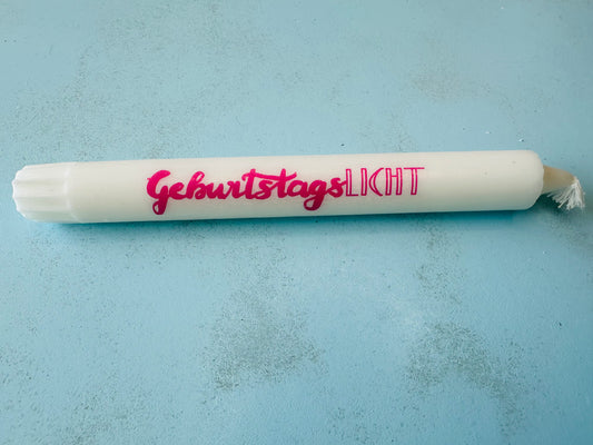 Kerze mit Spruch Geburtstagskerze Geburtstagslicht