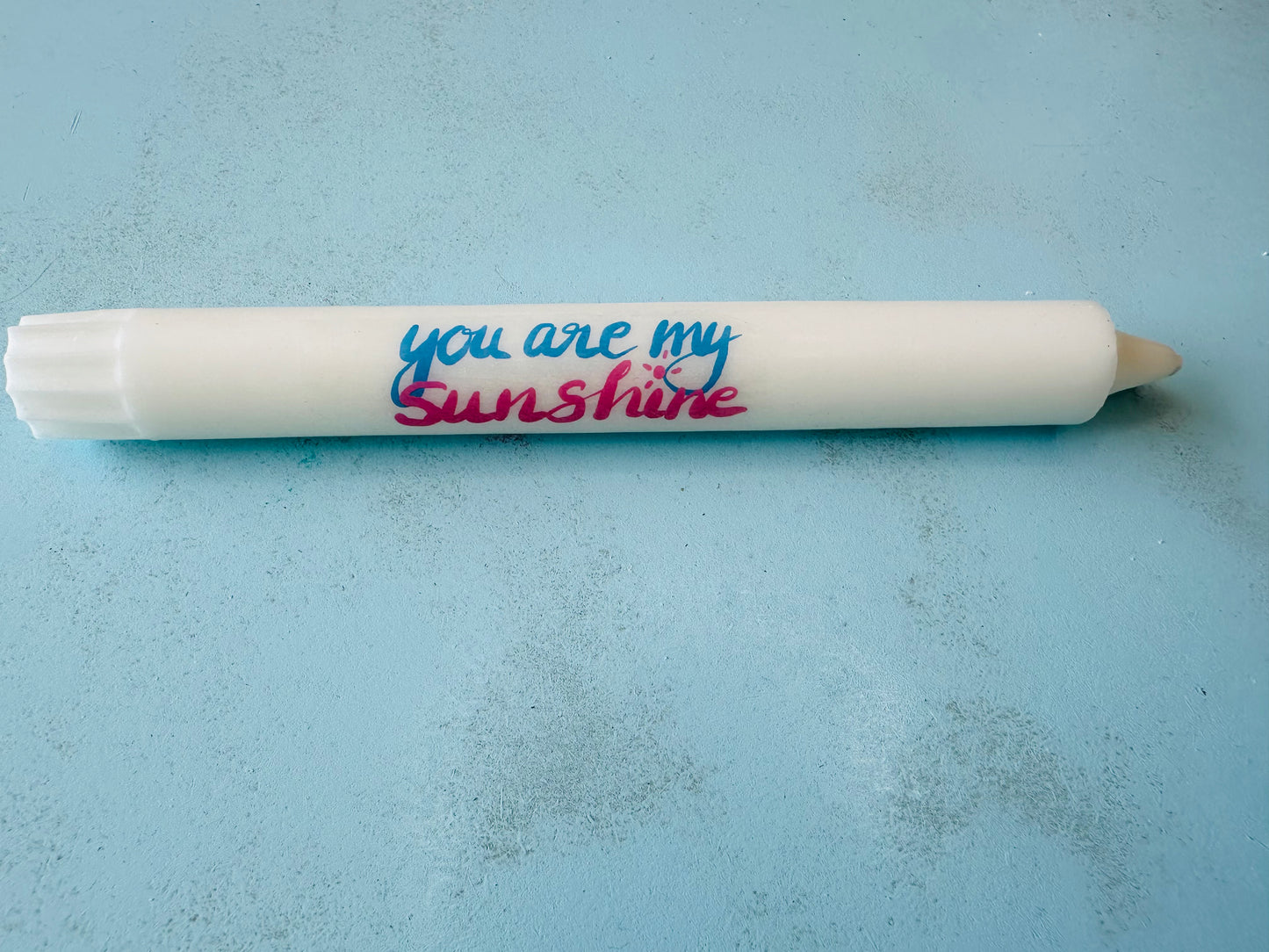 Kerze mit Spruch you are my sunshine