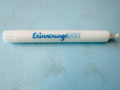 Kerze mit Spruch Erinnerungslicht
