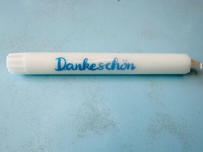 Kerze mit Spruch Dankeschön