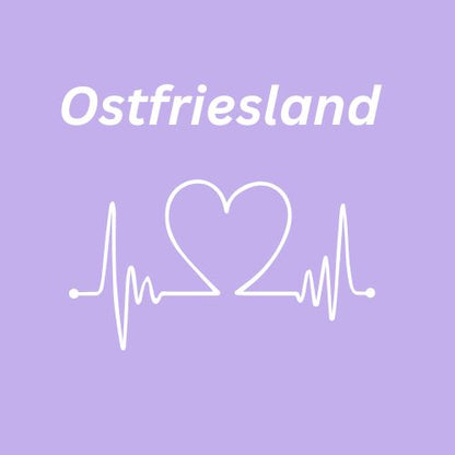 Tasche/ Tote Bag/ Stoffbeutel aus Baumwolle pastell mit Spruch: Ostfriesland