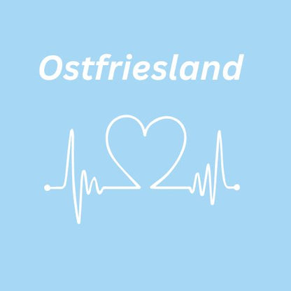 Tasche/ Tote Bag/ Stoffbeutel aus Baumwolle pastell mit Spruch: Ostfriesland