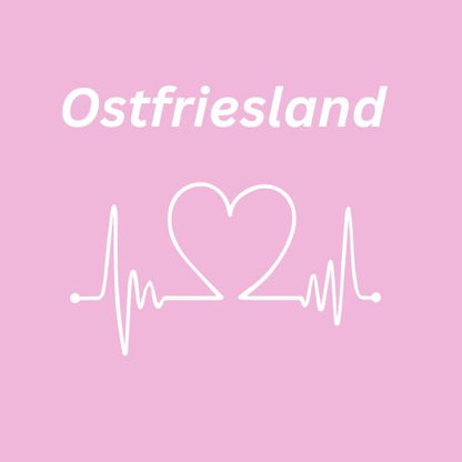 Tasche/ Tote Bag/ Stoffbeutel aus Baumwolle pastell mit Spruch: Ostfriesland